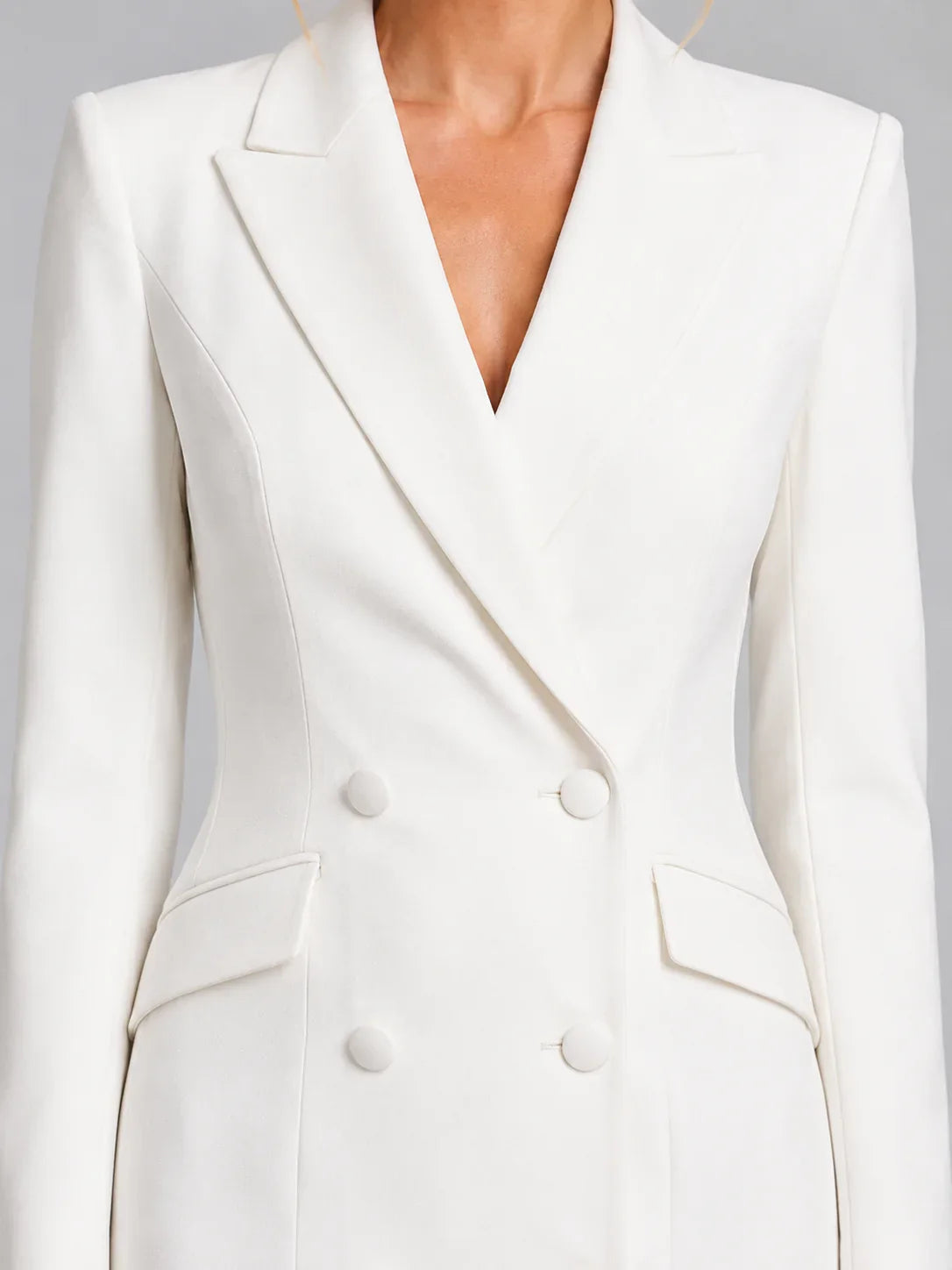 Women’s Tailored Blazer Midi Dress – Formal Occasion Style 1