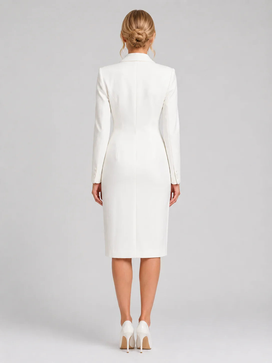 Women’s Tailored Blazer Midi Dress – Formal Occasion Style 2